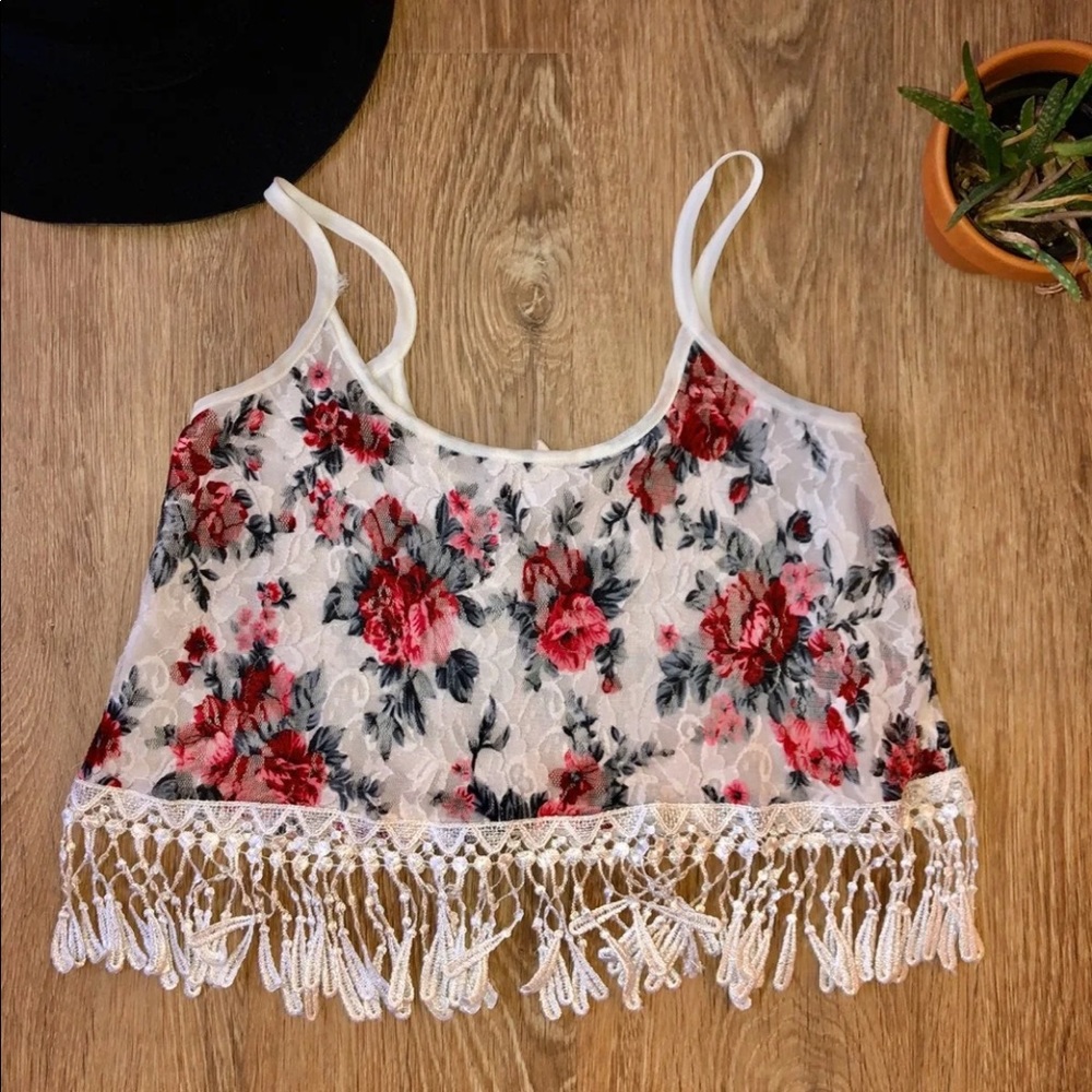 Floral/Lace crop top